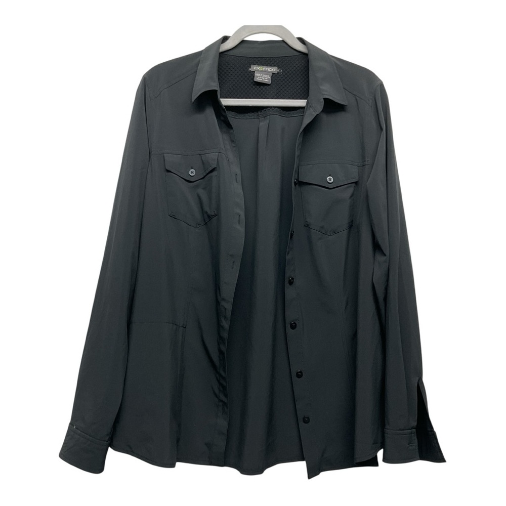 Exofficio Women’s Outdoor Black Shirt Size Large Long Sleeves Classic Gorpcore
